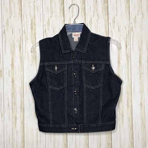 Mossimo Supply Co. Jackets & Blazers - Mossimo Supply Co Denim Vest Dark Wash
